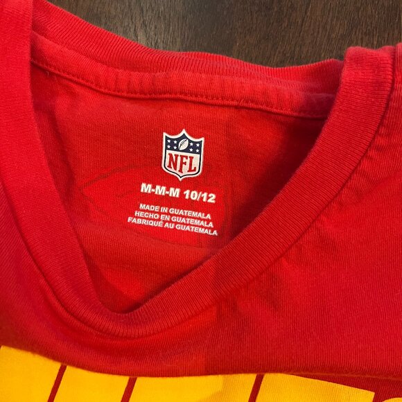 KC KANSAS CITY CHIEFS Tee Shirt Child's Long Sleeves #15 Patrick Mahomes Sz Med - Picture 2 of 5